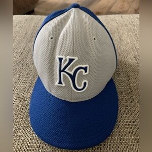 Kansas City Royals hat cap authentic collection 59 Fifty sz 7 3/8 low crown EUC